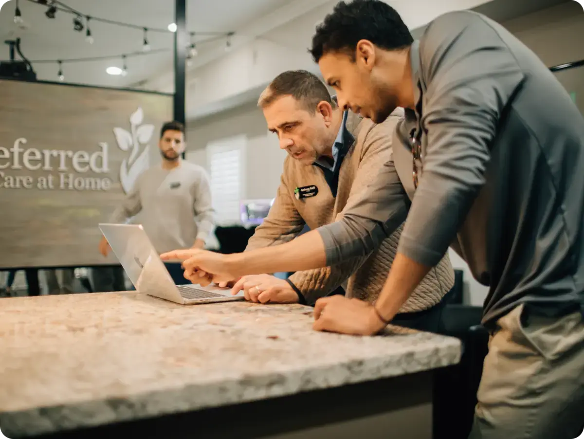 Franchise partners celebrating together with the PCAH team