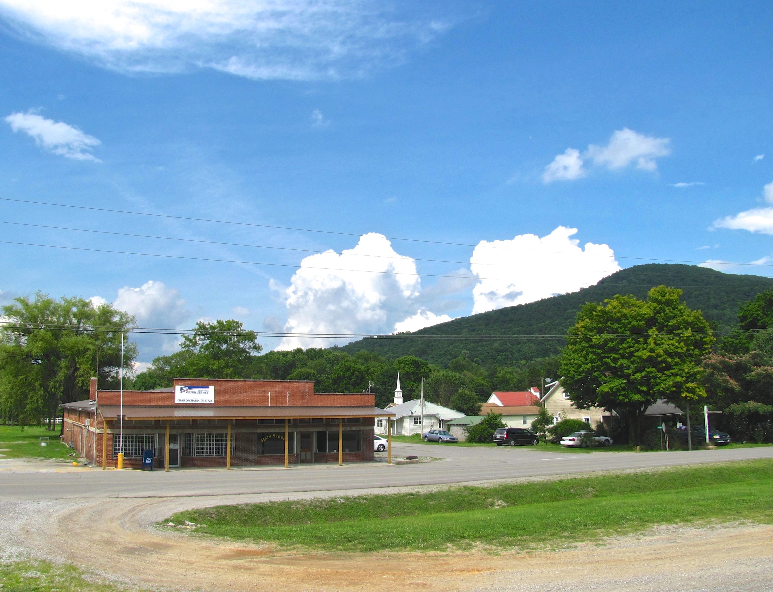 Main Street in downtown Crab Orchard, Tennessee