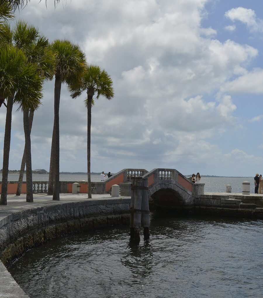 The bayfront terrace at Vizcaya in Coconut Grove, Miami, Florida
