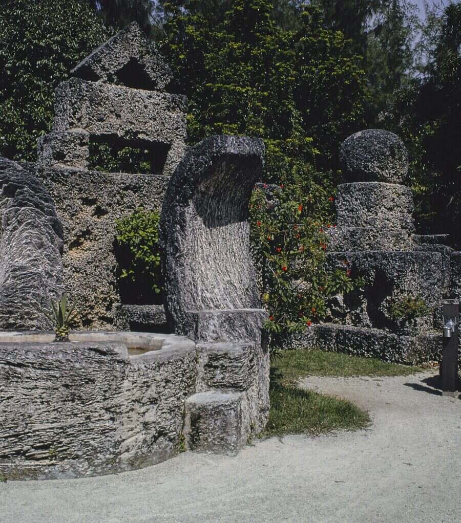The coral rock monoliths of Coral Castle in Homestead, Florida