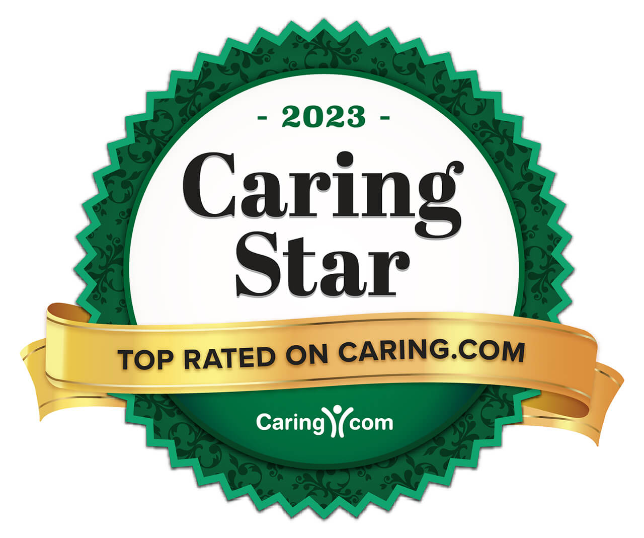 2023 Caring Super Star award badge for senior care in Cape Coral and Fort Myers.