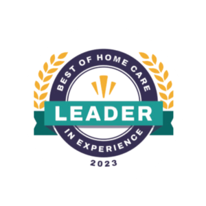 Preferred Care at Home award for being a Leader in Experience 2023 for outstanding senior care in Nashville, White House, Gallatin, Hendersonville, Madison, and surrounding areas.