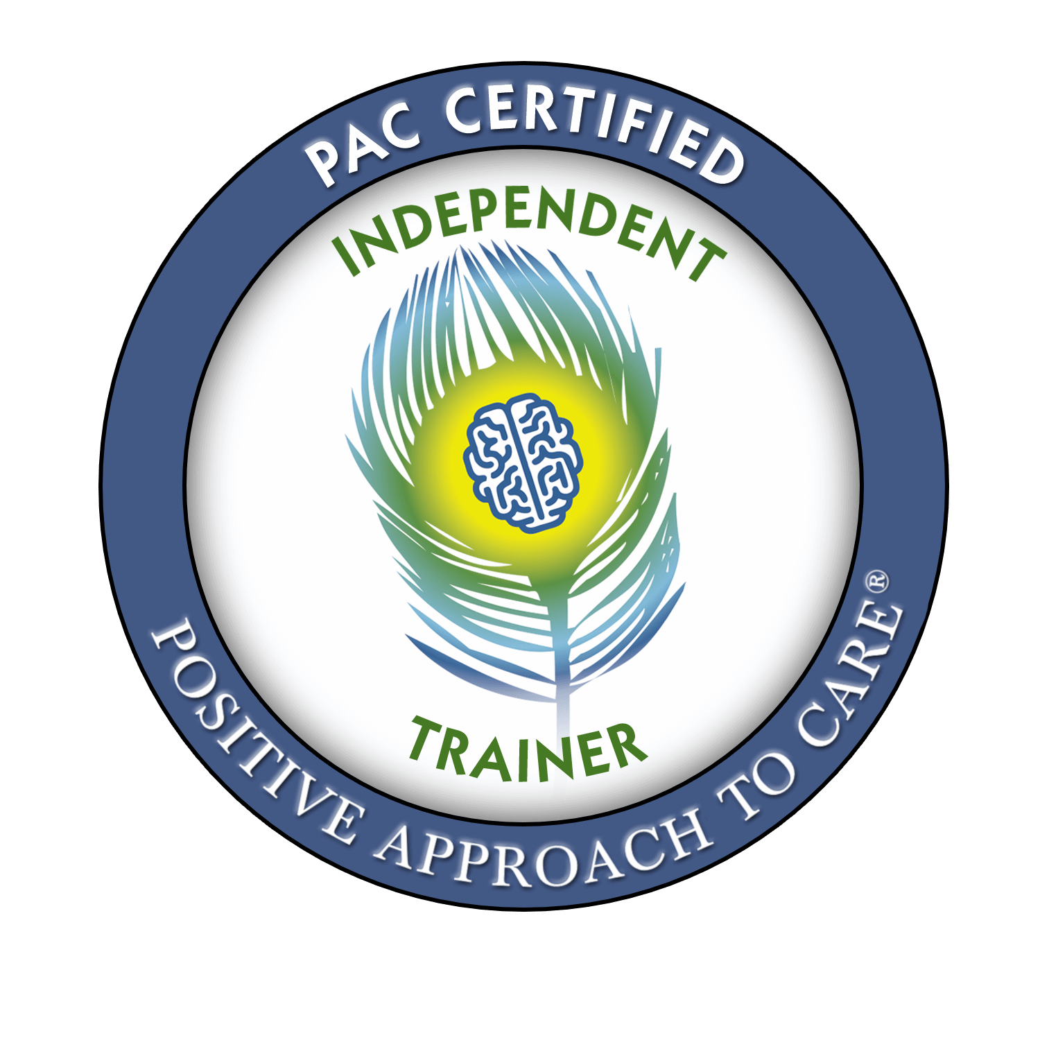 Positive Approach to Care (PAC) Certified Trainer badge for senior care in Cape Coral and Fort Myers.