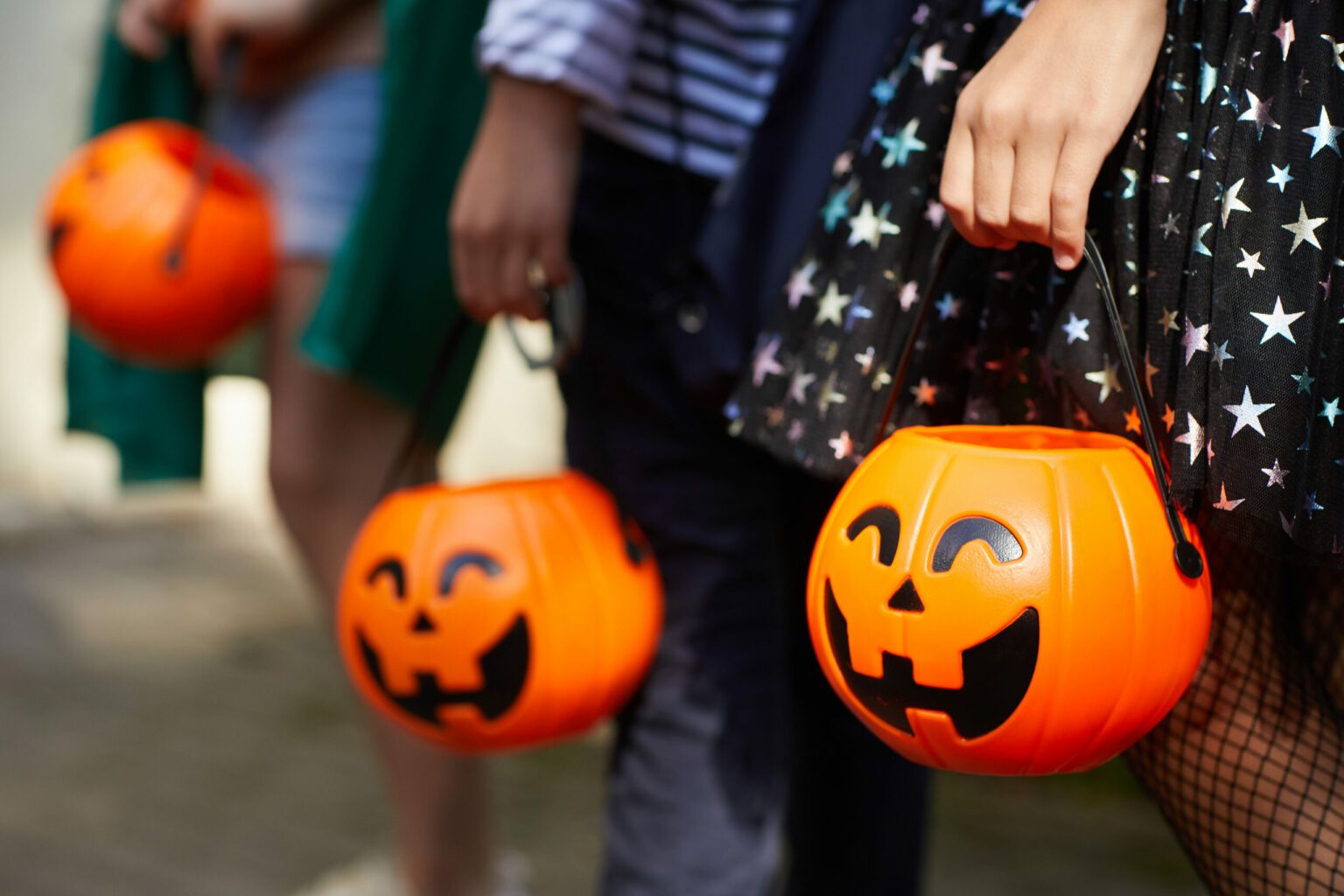 Trick-or-Treaters collecting donations for UNICEF.