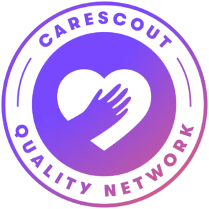 "Carescout Quality Network badge for Preferred Care at Home of Central Fairfield.