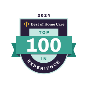 Best of Home Care Top 100 in Experience award 2024 for senior care in Clarksville, TN and surrounding communities.