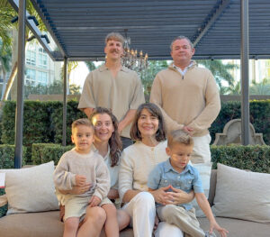 A photo of the proud owners, Hugo, Lina, Isaac, and Valentina, of Preferred Care at Home of Charlotte South.